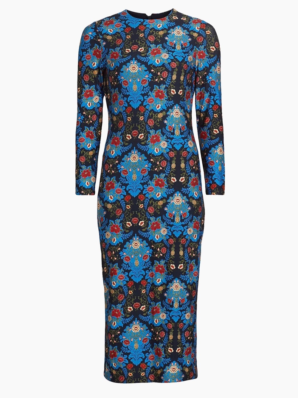 FARM Rio Arabesque Floral Blue Jersey Midi Dress Size M - Picture 6 of 15